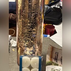 Gold Metallic candle holders